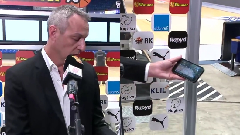 Κάτας: Αντί να κάνει δηλώσεις έβλεπε Παναθηναϊκός - Έφες! (vid)