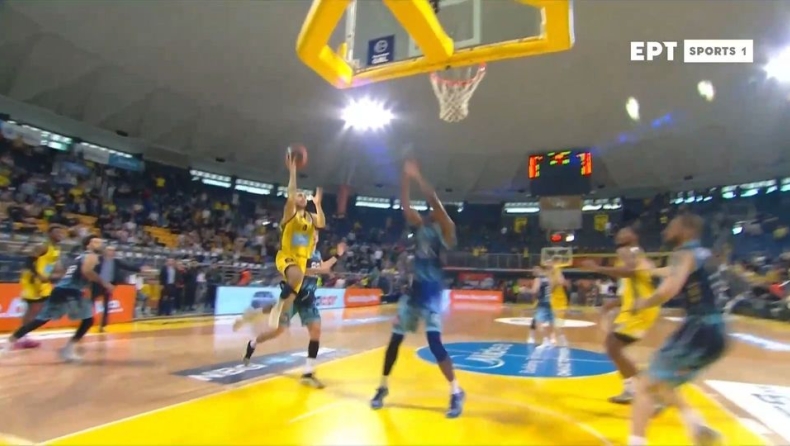 Άρης - Κολοσσός: Το απίθανο μπλοκ νίκης του Γκούντγουιν (vid)