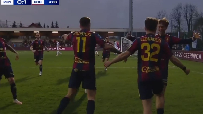 Κούτρης: Άνοιξε το σκορ για την Πογκόν στον... ελληνικό ημιτελικό του Κυπέλλου Πολωνίας (vid)