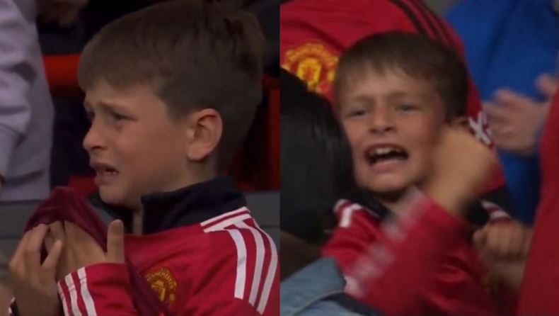 Μάντσεστερ Γιουνάιτεντ: Νεαρός οπαδός της ομάδας κλαίει και λίγα λεπτά αργότερα τρελαίνεται με την ανατροπή (vid)