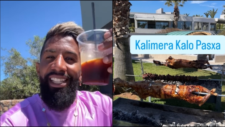 Ολυμπιακός: Το Πάσχα του Ροντινέι με... φρεντάκι και αρνιά στη σούβλα (vid)