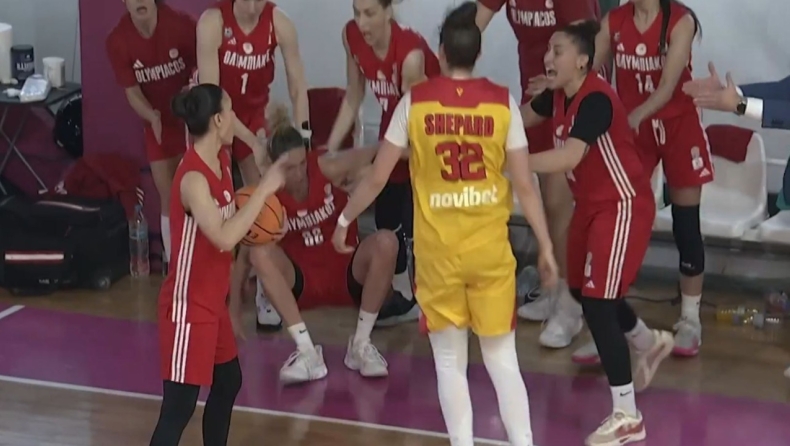 Αθηναϊκός - Ολυμπιακός: Επεισόδιο Σέπαρντ-Τόμπιν, την έσπρωξε στα καλά του καθουμένου, αποβλήθηκαν και οι δύο (vid)