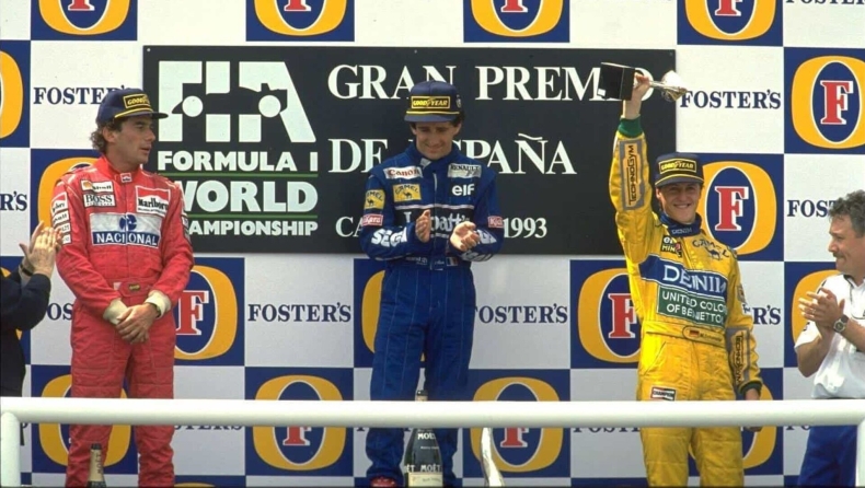 F1 - Το θρυλικό βάθρο: Προστ, Σένα και Σουμάχερ μαζί στη Βαρκελώνη (vid)