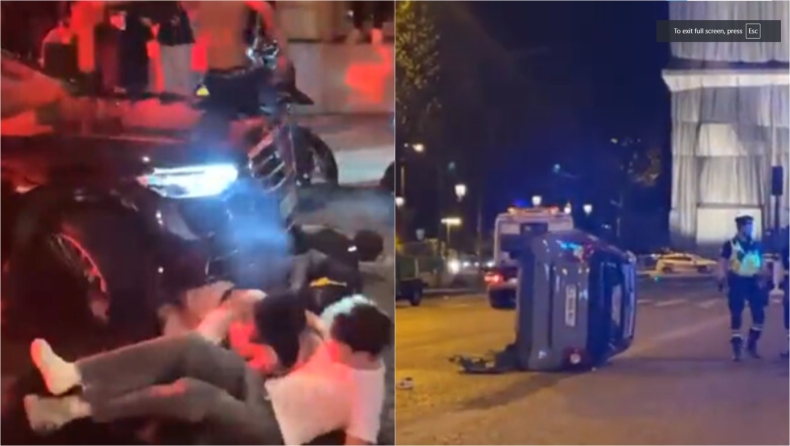 Παρί - Άρσεναλ: Χάος στο Παρίσι, αμάξι πέρασε μέσα απ' το πλήθος και παρέσυρε φιλάθλους (vid)