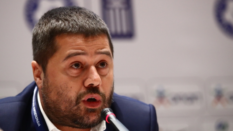 Τελικός Κυπέλλου Ελλάδας, ΟΦΗ - Ολυμπιακός: Ο χαιρετισμός του πρόεδρου της ΕΠΟ, Μάκη Γκαγκάτση