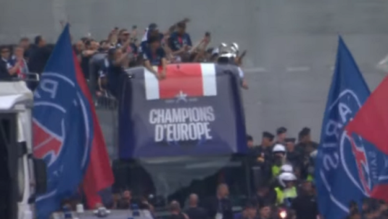 Live TV: Το πάρτι των Πρωταθλητών της Παρί και η παρέλαση στους δρόμους του Παρισιού