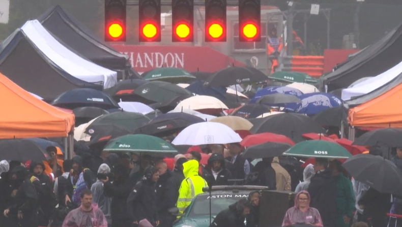 GP Βελγίου: Διακοπή στον αγώνα λόγω της δυνατής βροχής (vid)