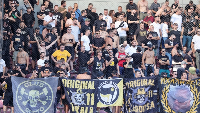 ΑΕΛ Novibet - ΑΕΚ: Η κιτρινόμαυρη εξέδρα στην «AEL FC Novibet Arena»