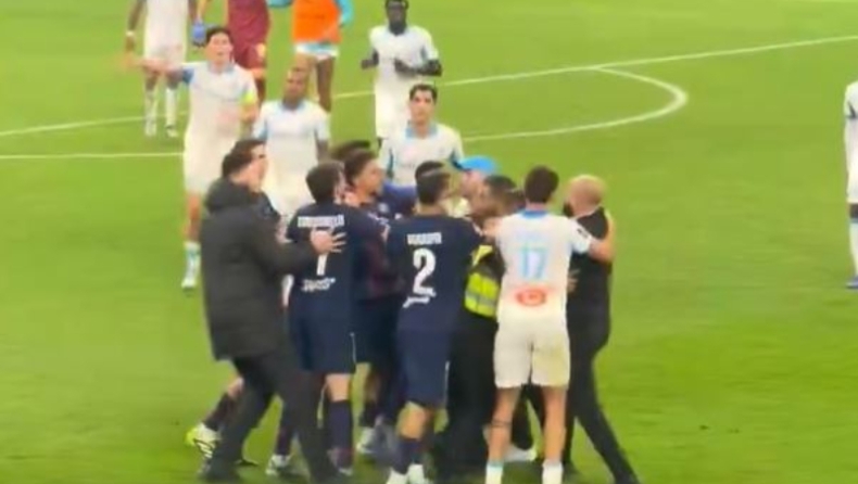 Παρί Σεν Ζερμέν: Χαμός στο ντέρμπι με Μαρσέιγ, οι παίκτες ήρθαν στα χέρια με... σεκιουριτά κι εκείνος χτύπησε τον Μπεράλντο! (vid)