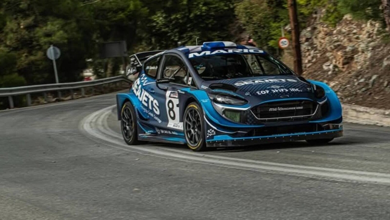 Ηλιόπουλος: Μηχανική βλάβη στο Ford Fiesta του «Super Mario» στην Ανάβαση Πορταριάς