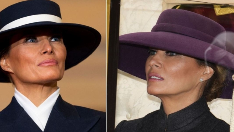 Μελάνια Τραμπ: Για δεύτερη φορά με καπέλο που κλέβει την παράσταση