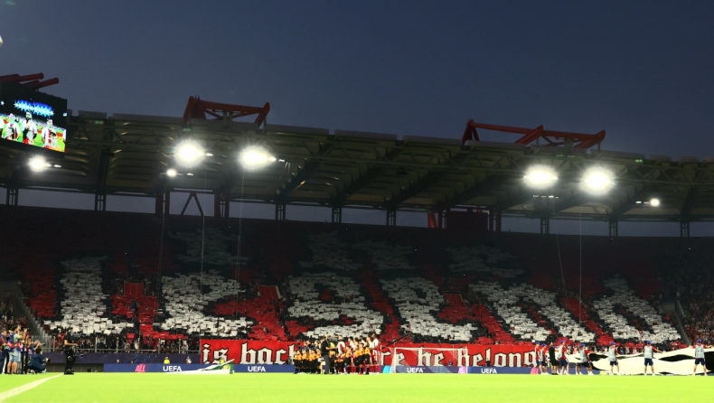 Ολυμπιακός: Η εξαιρετική ατμόσφαιρα με τον νέο φωτισμό αμερικανικής τεχνολογίας