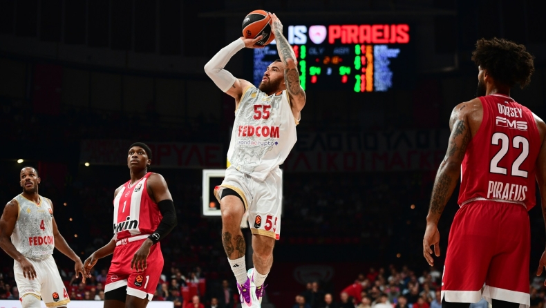 Ολυμπιακός - Μονακό 87-92: Έχει βρει τα... κουμπιά του