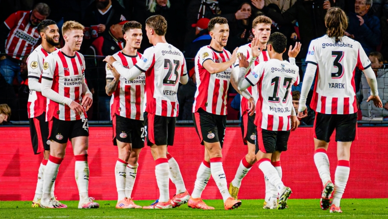 Αϊντχόφεν: «Ζεστάθηκε» με πεντάρα πριν το ραντεβού με τον Ολυμπιακό