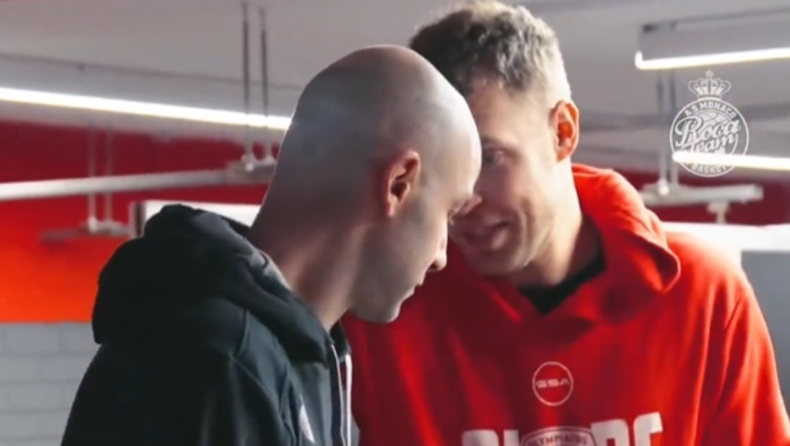 Ο Σπανούλης άρχισε τα γαλλικά στο ΣΕΦ και τα είπε με Φαλ και Βεζένκοφ: «Ca va?»