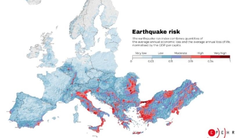 Χάρτης σεισμικού κινδύνου: Στο «κόκκινο» η Αθήνα, ποιες περιοχές κινδυνεύουν από Ρίχτερ
