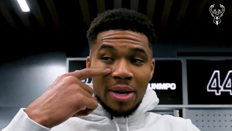 Γιάννης Αντετοκούνμπο για το... μαυρισμένο μάτι: «Σταμάτησα κάποιον που πήγε να κλέψει μια κυρία!» (vid)