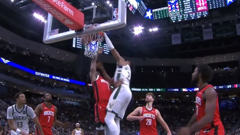 NBA: Με dunker Γιάννη το TOP 10, κορυφή ο Κάνινγχαμ (vid)