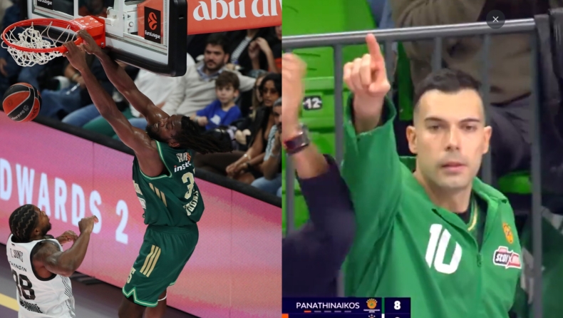 Παναθηναϊκός: O Φαρίντ κάρφωσε με μανία και... σήκωσε τον Σλούκα από τη θέση του!