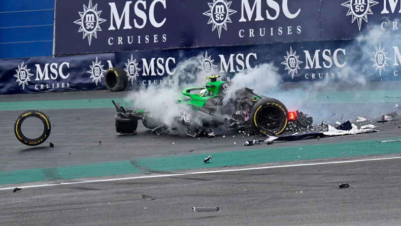F1 - Βραζιλία: Το τρομακτικό ατύχημα του Μπορτολέτο στο σπριντ του Σάο Πάουλο (vid)