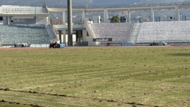 Βόλος:Ξεκίνησαν οι εργασίες για την επισπορά του χλοοτάπητα του Πανθεσσαλικού