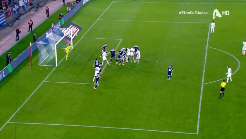 Ελλάδα – Σκωτία: Δοκάρι με κεφαλιά ο Κουλιεράκης (vid)