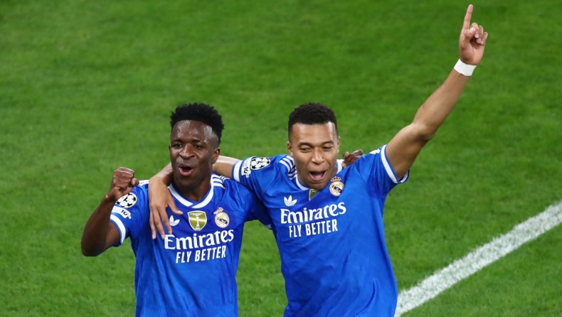 Ολυμπιακός - Ρεάλ Μαδρίτης: Μαγική ντρίμπλα του Βινίσιους στον Ρέτσο, καρέ ο Μπαπέ για το 4-2