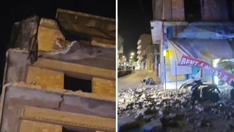 Τρόμος στα Χανιά: Κατέρρευσε μεγάλο μπαλκόνι στο Κέντρο της πόλης