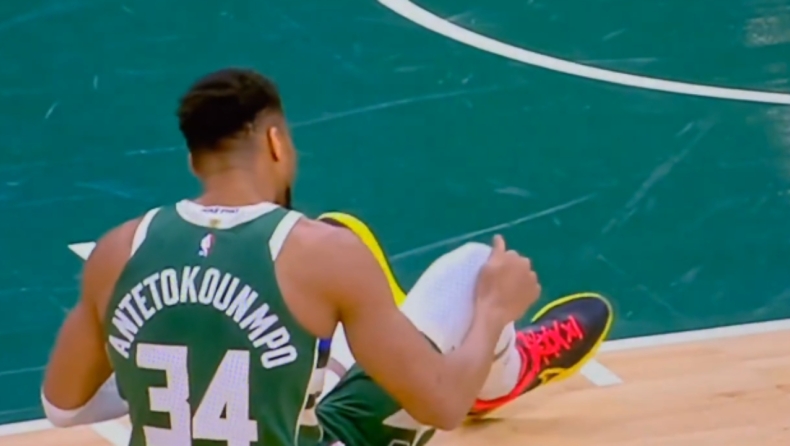 Αντετοκούνμπο: Η στιγμή του τραυματισμού του στο τρίτο λεπτό με Πίστονς (vid)
