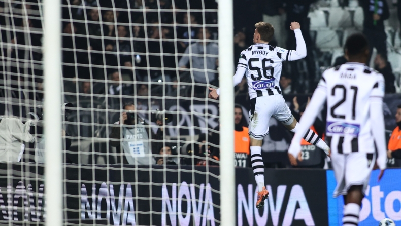 ΠΑΟΚ - Παναθηναϊκός: Ο Μύθου το 2-0, πρώτο του γκολ στο Πρωτάθλημα