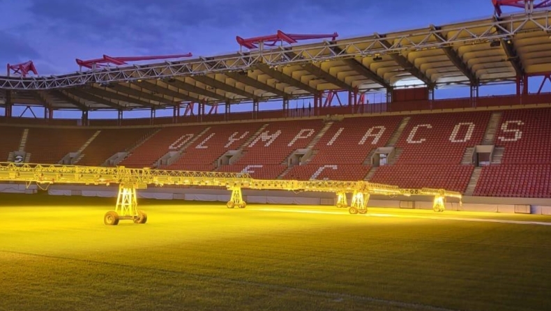 Ολυμπιακός: Στο Καραϊσκάκη τα νέα επιδαπέδια φωτιστικά σώματα LED
