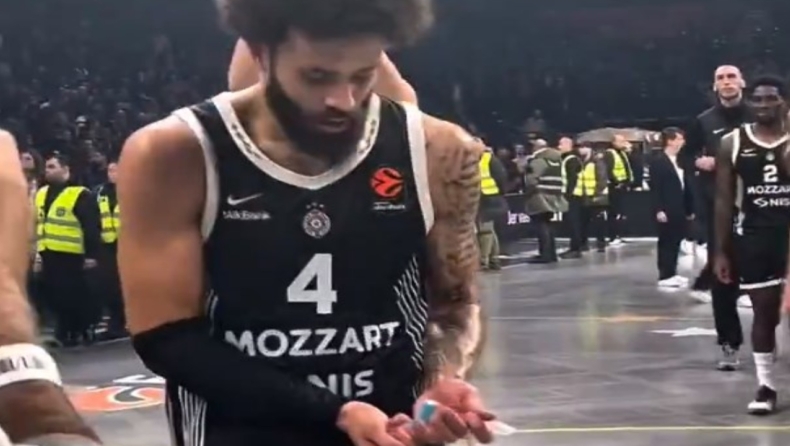 Παρτιζάν: Καζάνι που βράζει, πέταξαν αναπτήρα οι οπαδοί και τον έπιασε ο Ουάσινγκτον