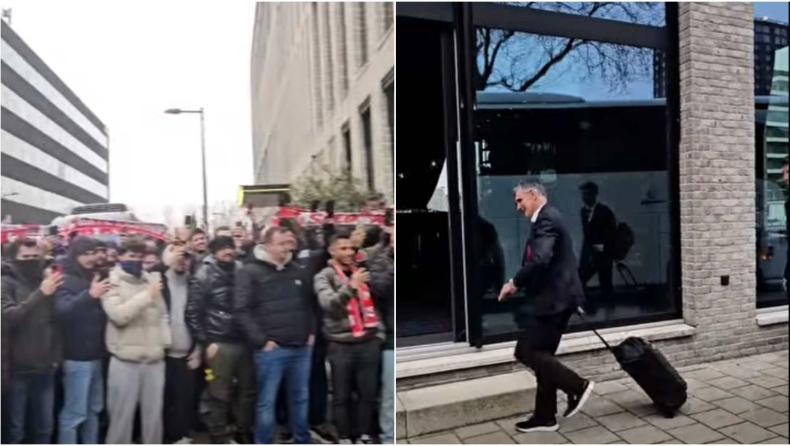 Ολυμπιακός: Θερμή υποδοχή στο ξενοδοχείο της αποστολής (vid)