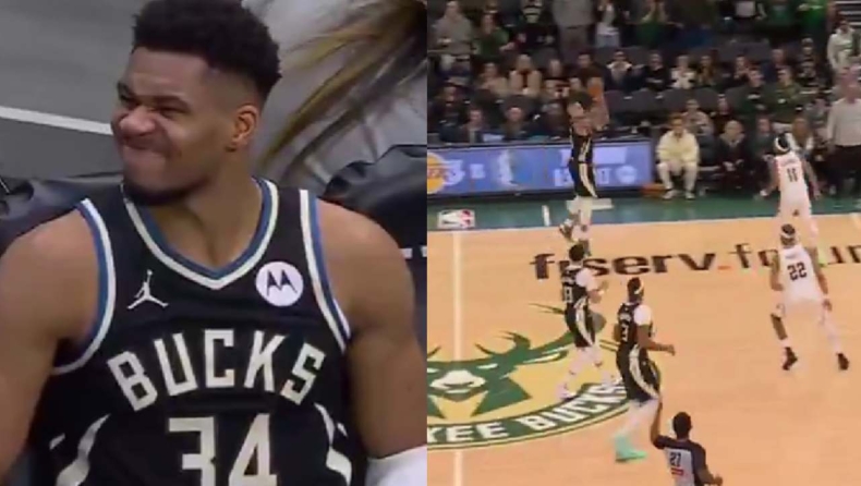 Μπακς: Η αντίδραση του Γιάννη στο άστοχο τρίποντο Κούζμα που θα χάριζε τη νίκη (vid)