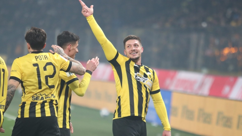 ΑΕΚ - Παναθηναϊκός: Καρέ ο ασταμάτητος Γιόβιτς, έβδομο γκολ σε δυο ματς με το Τριφύλλι