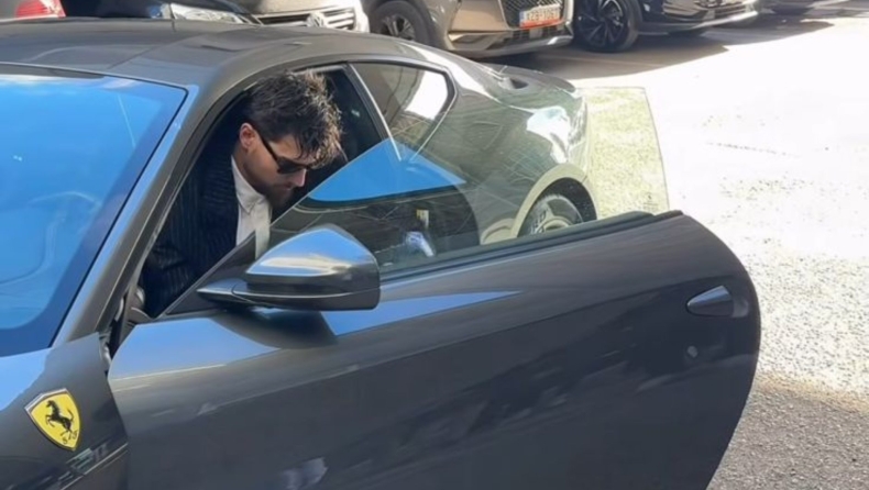 Παναθηναϊκός - Περιστέρι: Ο Χουάντσο έφτασε για το ματς με την πολυτελέστατη Ferrari του!