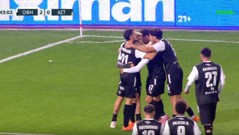 ΟΦΗ - Αστέρας Aktor: Ο Νους έκανε το 2-0 για τους Κρητικούς