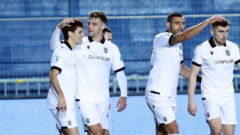 Παναιτωλικός - ΠΑΟΚ: Το γκολ του Κωνσταντέλια για το 0-1 και το δοκάρι του Ζαφείρη