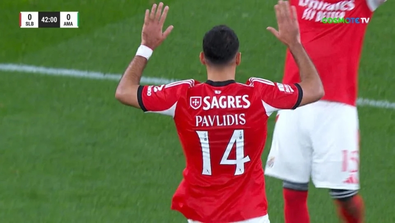 Παυλίδης: Τον... χαβά του με νέο γκολ για τη Μπενφίκα (vid)