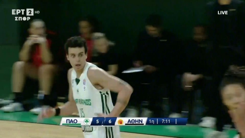 Σπανού: Το πρώτο της καλάθι με τη φανέλα του Παναθηναϊκού