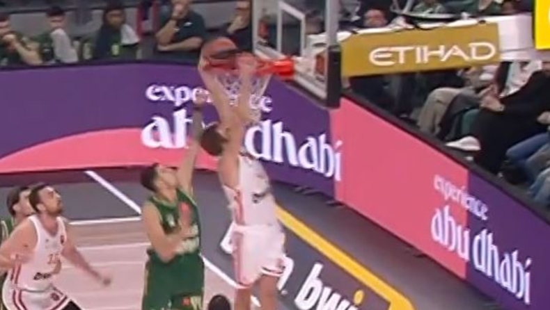 Παναθηναϊκός-Ολυμπιακός: Βεζένκοβ σε κάρφωμα που δεν έχεις ξαναδεί! 