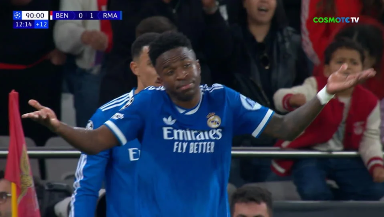 Μπενφίκα - Ρεάλ Μαδρίτης: Πορτογάλοι εκτόξευσαν μπουκάλι στον Βινίσιους (vid)