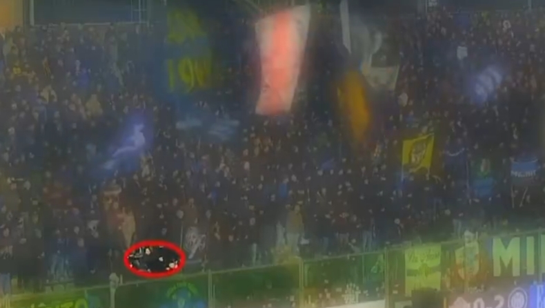 Ίντερ: Οι ιταλικές αρχές έδωσαν στη δημοσιότητα το βίντεο από τη ρίψη της κροτίδας