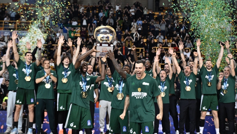 Παναθηναϊκός: Προστέθηκε το Κύπελλο Ελλάδας στο banner του T-Center