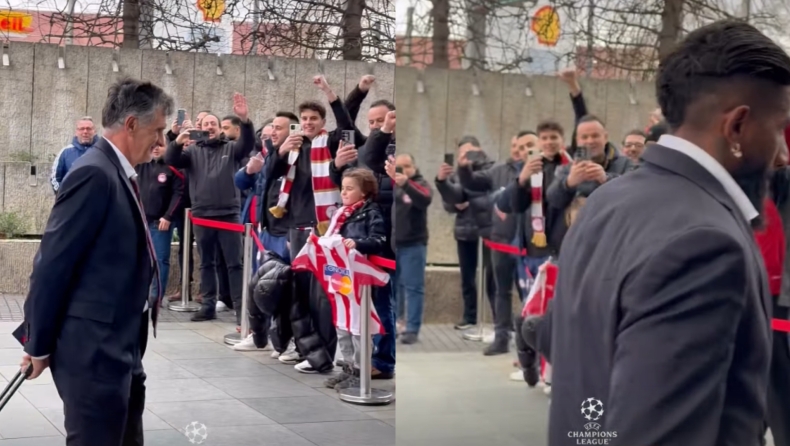 Ολυμπιακός: Αποθέωση της αποστολής κατά την άφιξή της στην Κολωνία