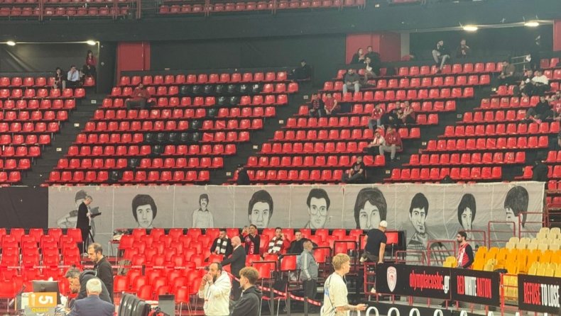 Ολυμπιακός: Το πανό για τη Θύρα 7 στο ΣΕΦ