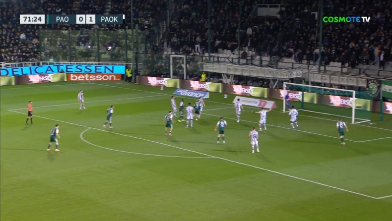 Παναθηναϊκός - ΠΑΟΚ: Φοβερή απόκρουση ο Τσιφτσής πάνω στον Τεττέη