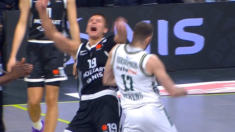 Παρτίζαν - Παναθηναϊκός: Ο Ρογκαβόπουλος σώριασε τον Λάκιτς εκτός φάσης και αποβλήθηκε