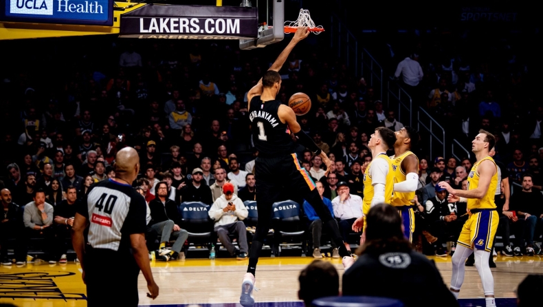 Λέικερς - Σπερς 108-136: Ο «40άρης» Γουεμπανιάμα έκανε πάρτι στο Λος Άντζελες