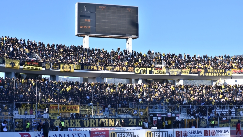 ΑΕΚ για τον κόσμο της στο Πανθεσσαλικό: «Με φωνή και περηφάνεια» 